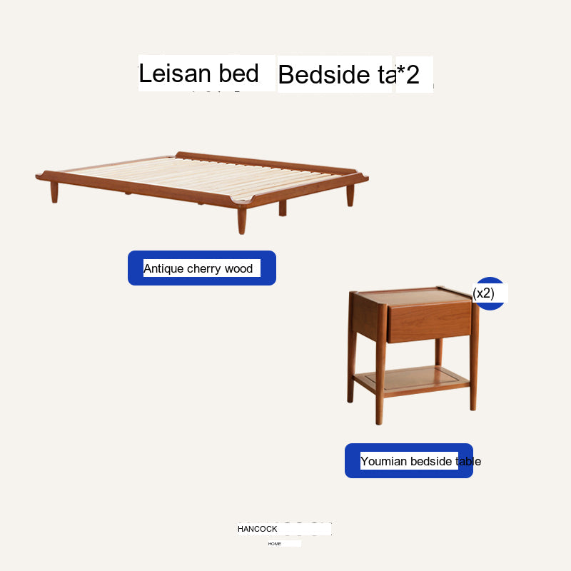 HANKE Isabell Elegant Cherrywood Tatami Bed Frame from HANKE
