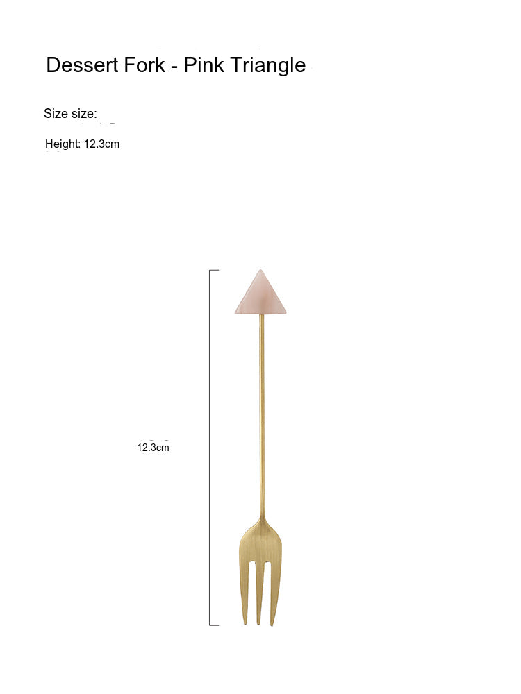 LIVETAI Sapphira Elegant Stainless Steel Cake Forks from LIVETAI