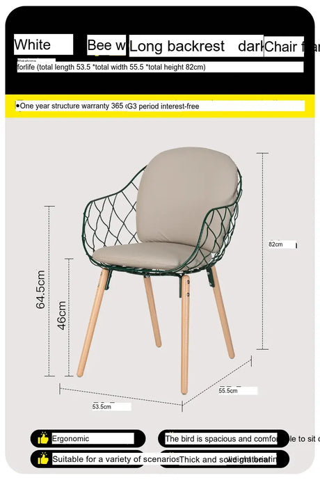 ABOUT WHITE Juniper Elegant Soft Backrest Dining Chair from ABOUT WHITE