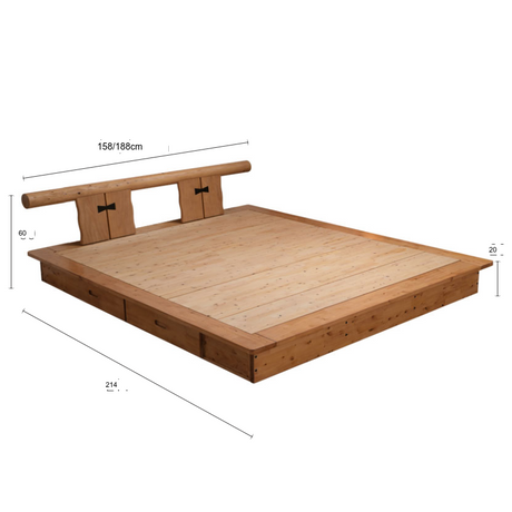 BAIYA SHUNAN Elowen Eco-Friendly Real Wood Loft Bed from BAIYA SHUNAN
