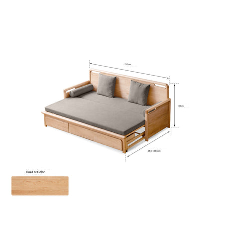 GENJI Akiko Versatile Natural Wood Foldable Sofa from GENJI