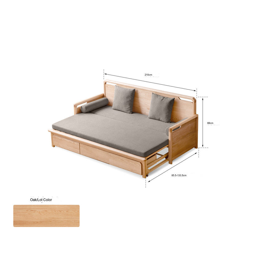 GENJI Akiko Versatile Natural Wood Foldable Sofa from GENJI