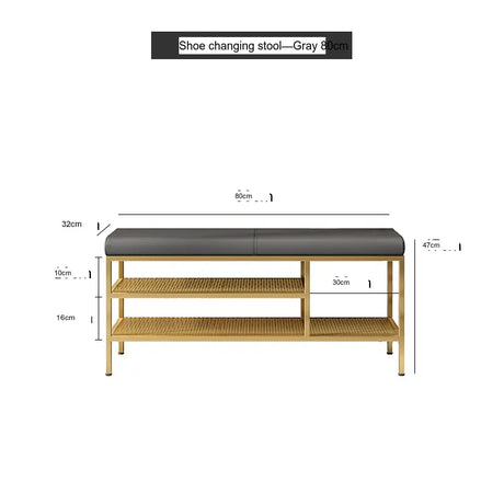 XIMIKA Osirian Elegant Light Luxury Shoe Stool from XIMIKA
