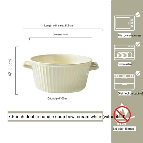 MOSE Striped Double-Ear Soup Bowl from MOSE