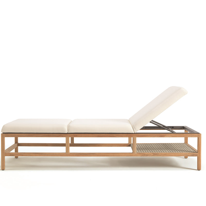 DIME GARDEN Elowen Anticorrosive Teak Outdoor Lounge Bed from DIME GARDEN