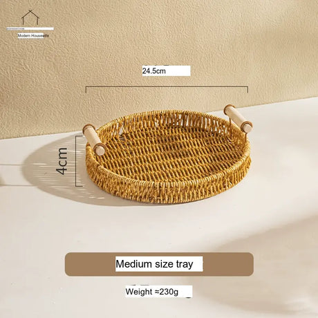 MH Zoriana Chic Imitation Rattan Fruit Plate Home Basket from MH
