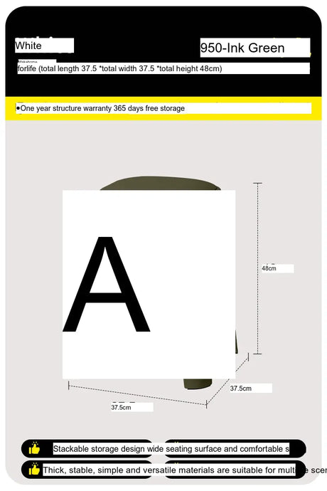 ABOUT WHITE Santiago Minimalist Plastic Low Stool from ABOUT WHITE