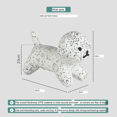ABOUT WHITE Calliope Whimsical Dog Design Children's Stool from ABOUT WHITE