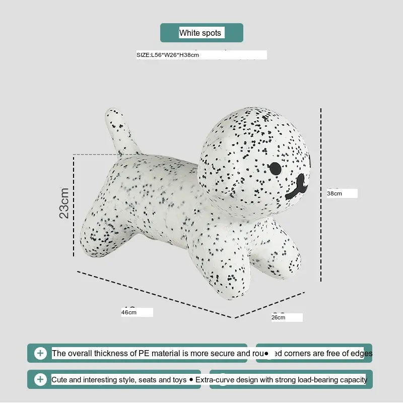 ABOUT WHITE Calliope Whimsical Dog Design Children's Stool from ABOUT WHITE