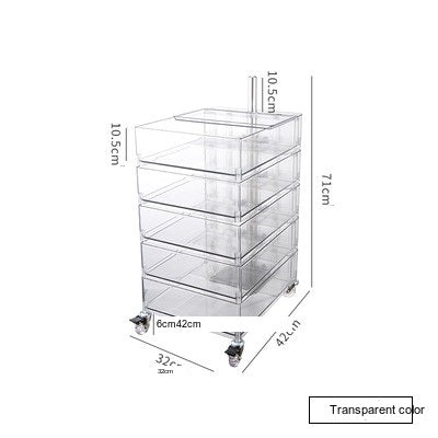 NIYE Isolde Sleek Acrylic Rotating Nightstand from NIYE