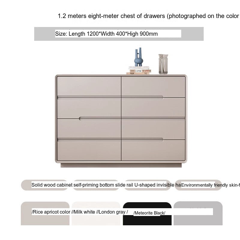 LINYUE Alaric Italian Solid Wood Eight-Drawer Storage Cabinet from LINYUE
