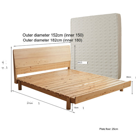 BAIYA SHUNAN Haruki Elegant Natural Wood Tatami Bed from BAIYA SHUNAN