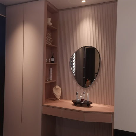 ROOMHOME Zyra Irregular Design Round Bathroom Mirror from ROOMHOME