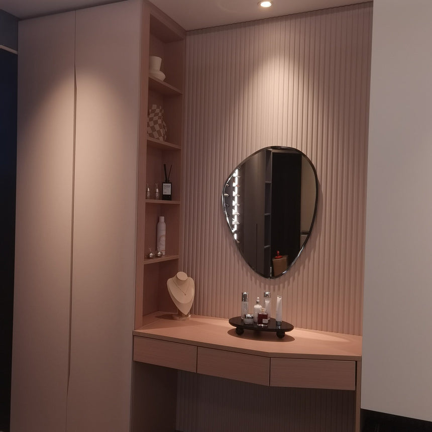 ROOMHOME Zyra Irregular Design Round Bathroom Mirror from ROOMHOME