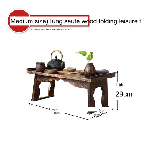 PAULOWNIA Haruka Minimalist Solid Wood Tea Tray from PAULOWNIA