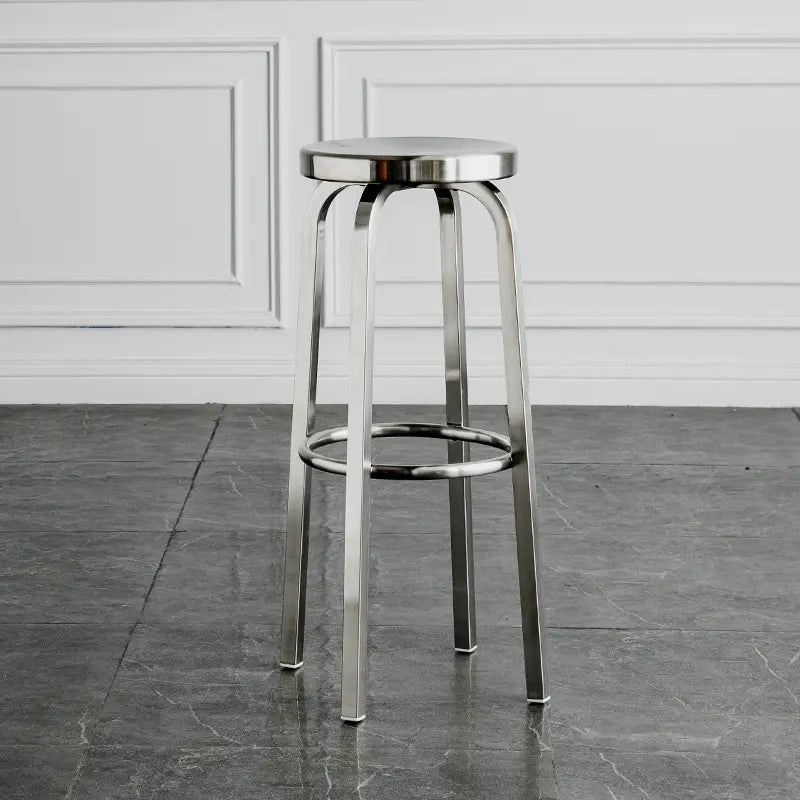 ABOUT WHITE Zorion Elegant Stainless Steel High Stool from ABOUT WHITE