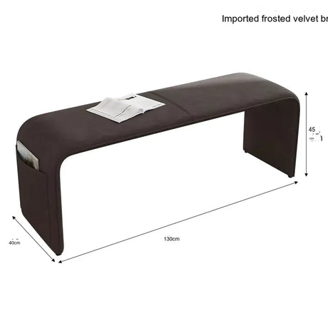GANGETIC AGE Valdemar Sleek Luxury Saddle Leather Bedroom Bench from GANGETIC AGE