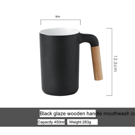 TIANRUN Lystra Elegant Ceramic Natural Wood Mouthwash Set from TIANRUN