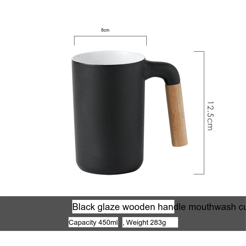 TIANRUN Lystra Elegant Ceramic Natural Wood Mouthwash Set from TIANRUN