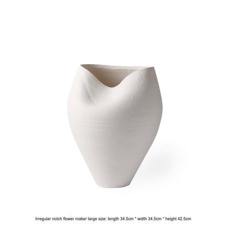 VAVINCI Amaterasu Elegant Notched Ceramic Vase from VAVINCI