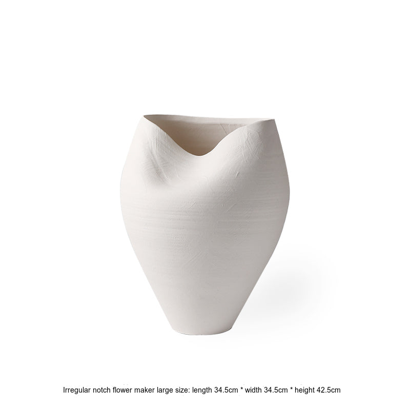 VAVINCI Amaterasu Elegant Notched Ceramic Vase from VAVINCI