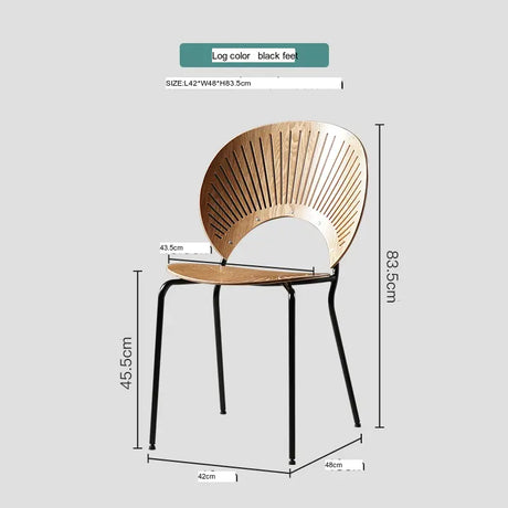 ABOUT WHITE Elowen Sleek Retro Dining Chair from ABOUT WHITE