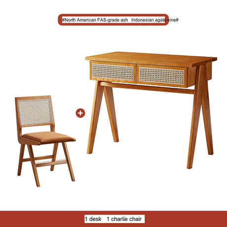 RATTAN FURNITURE Araceli Chic Modern Minimalist Desk from RATTAN FURNITURE
