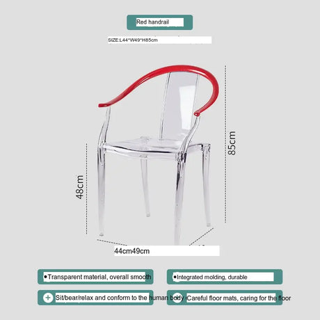 ABOUT WHITE Juniper Modern Minimalist Transparent Dining Chair from ABOUT WHITE