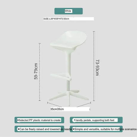 ABOUT WHITE Isolde Minimalist Sleek Bar Chair from ABOUT WHITE