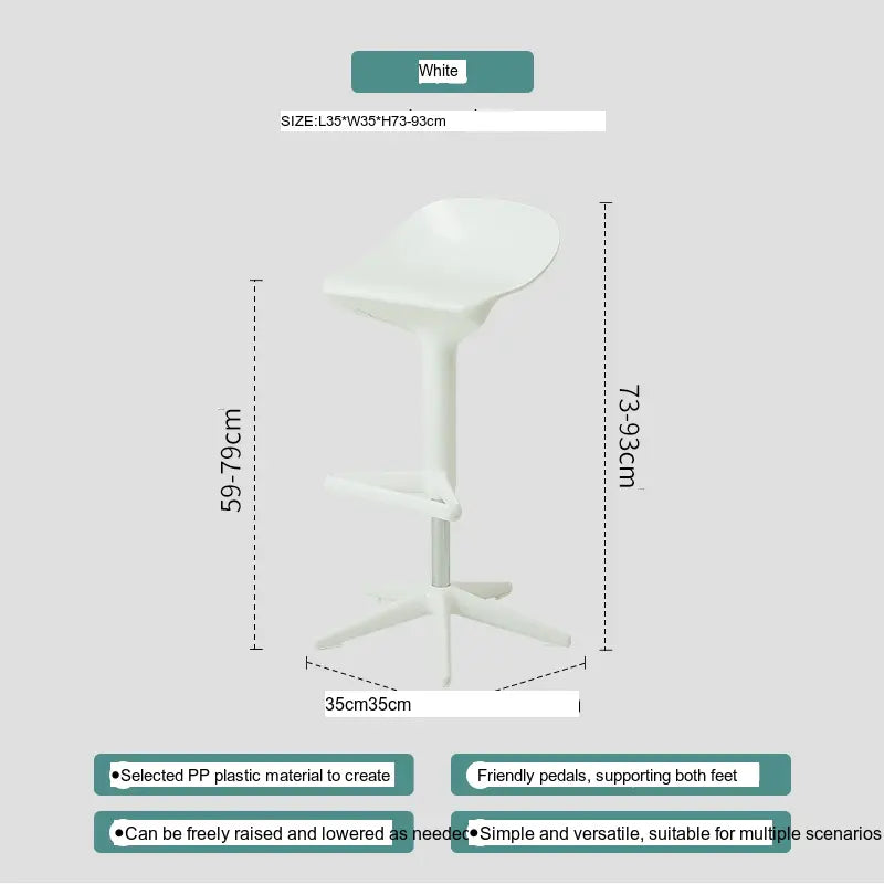 ABOUT WHITE Isolde Minimalist Sleek Bar Chair from ABOUT WHITE