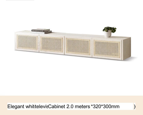 GENJI Haruto Solid Wood Cream Floating TV Cabinet from GENJI