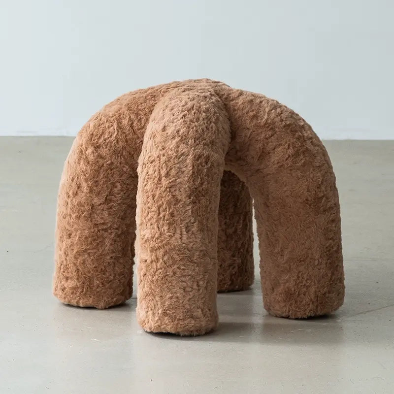 SOOGOOD PIERROT Cozy Plush Round Stool from SOOGOOD