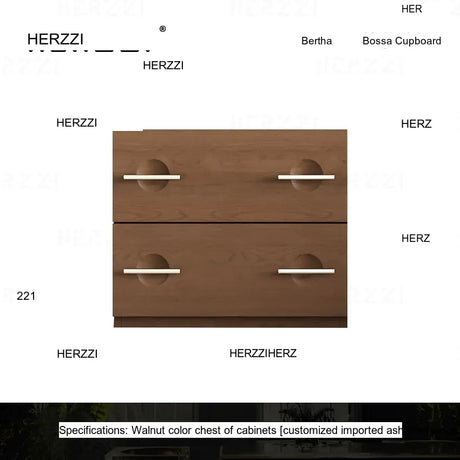 HERZZI Isabella Rustic Solid Wood Cabinet from HERZZI