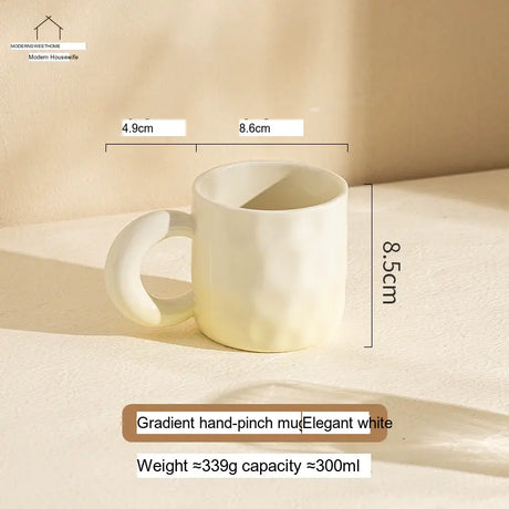 MH Elowen Stylish Gradient Coffee Cup with Glass Accent from MH