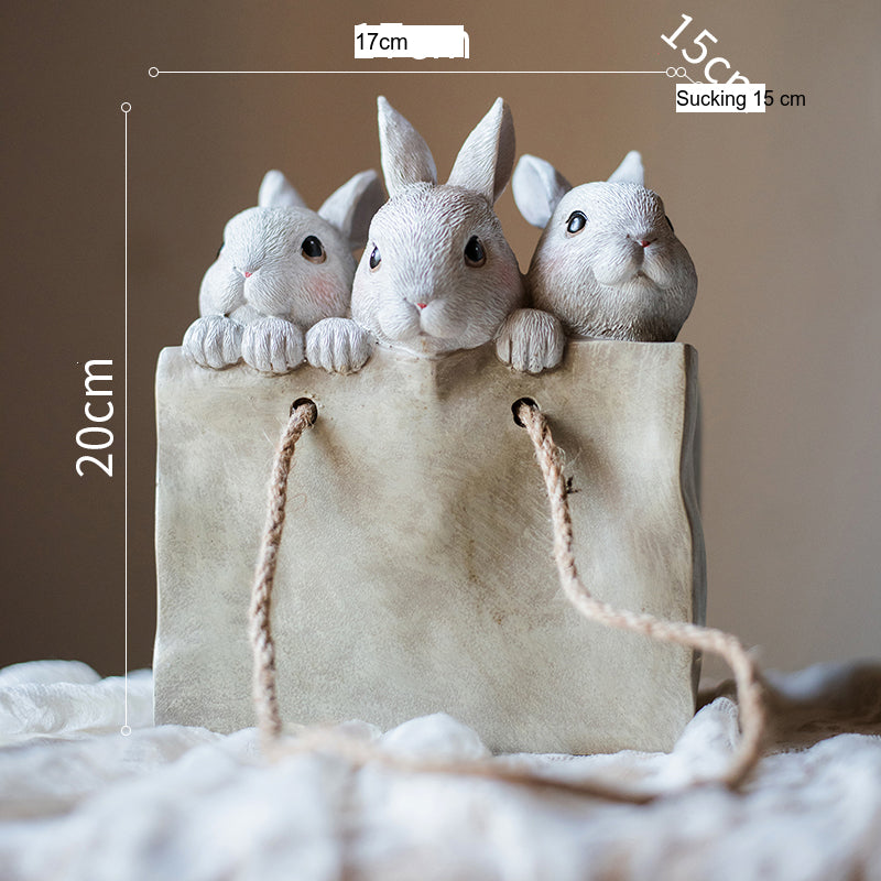 JUHAN Seraphina Charming Rabbit Flower Pot Decorative Table Jewelry from JUHAN