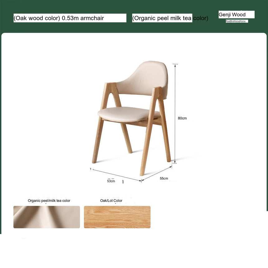 GENJI Elysia Contemporary Oak Dining Chair from GENJI