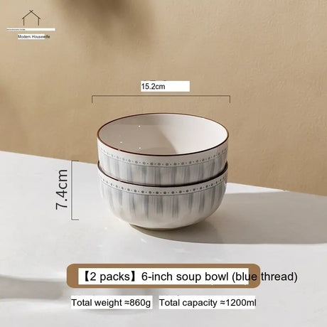 MH Yamaguchi Elegant Ceramic Soup Bowl - High-End Home Use from MH