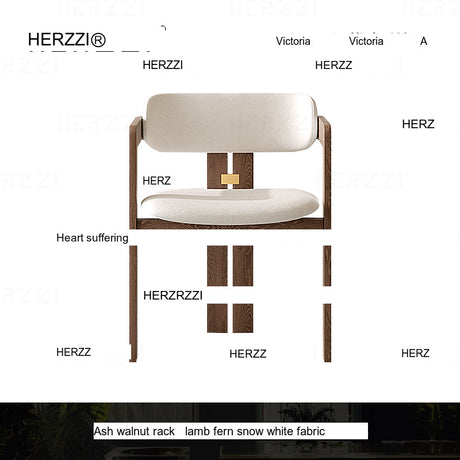 HERZZI Gwendolyn Elegant Solid Wood Dining Chair from HERZZI