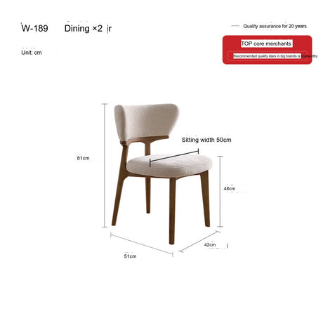 QUANMU Alhambra Elegant Solid Wood Dining Chair Set from QUANMU