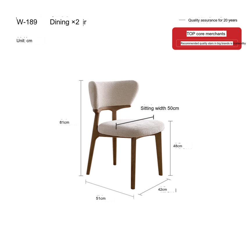 QUANMU Alhambra Elegant Solid Wood Dining Chair Set from QUANMU