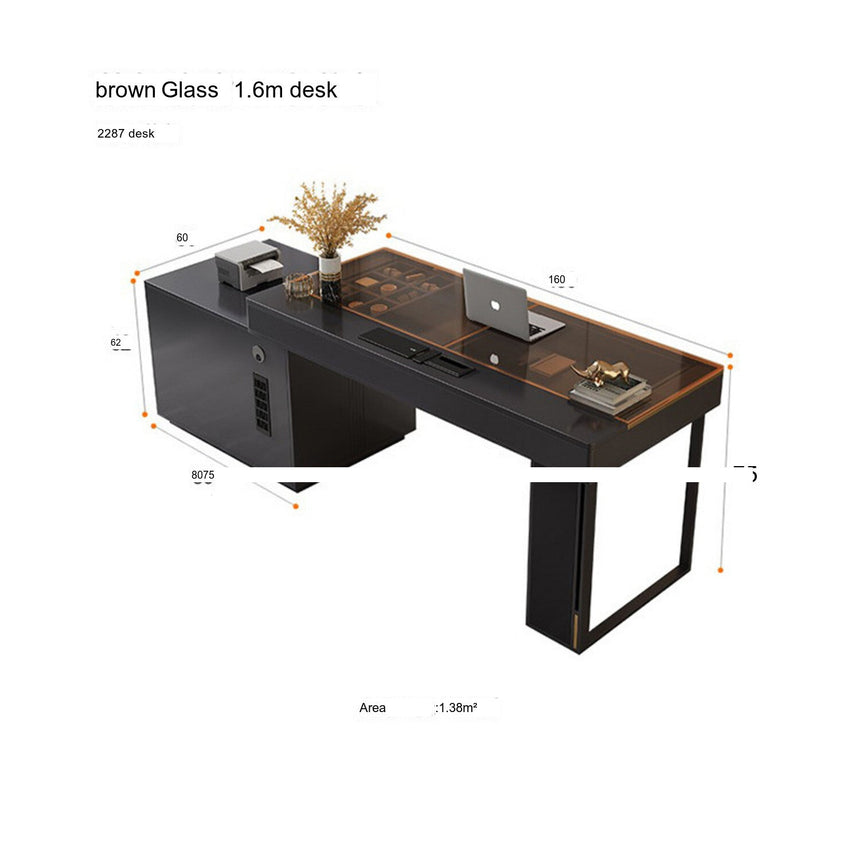 QUANMU Rhiannon Luxurious High-Level Sensory Corner Desk from QUANMU