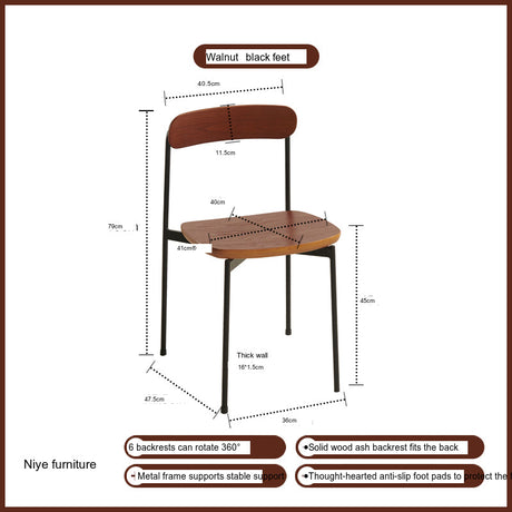 NIYE Santiago Minimalist Backrest Dining Chair from NIYE