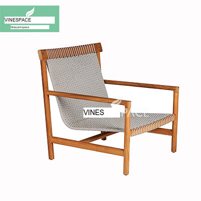RATTAN SPACE Santiago Waterproof Natural Wood High Chair from RATTAN SPACE