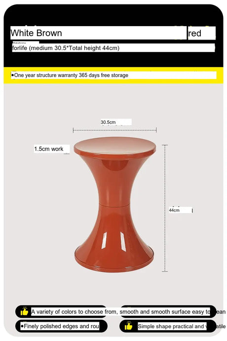 ABOUT WHITE Lira Contemporary Sleek Storage Stool from ABOUT WHITE