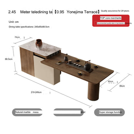 QUANMU Elowen Elegant Retractable Dining Table from QUANMU