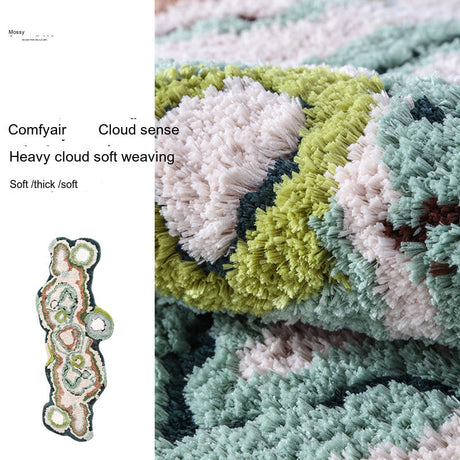 MOXI Juniper Irregular Moss High-End Bedside Carpet from MOXI
