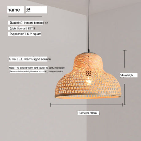 BOJI Haruki Elegant Bamboo Ceiling Lamp from BOJI