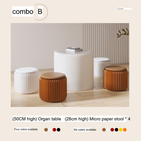 SHIBA Izumi Compact Modern Round Coffee Table Set from SHIBA