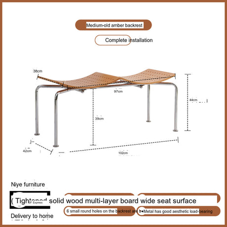 NIYE Callahan Rustic Solid Wood Bedroom Bench from NIYE