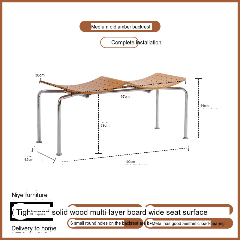 NIYE Callahan Rustic Solid Wood Bedroom Bench from NIYE